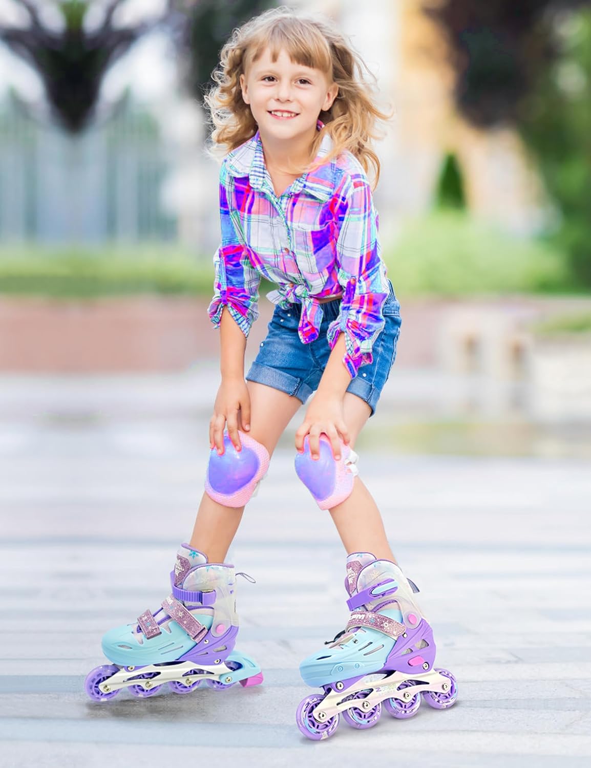 2PM SPORTS Inline Skates for Kids | Adjustable Light-Up Roller Skates for Ages 5-12