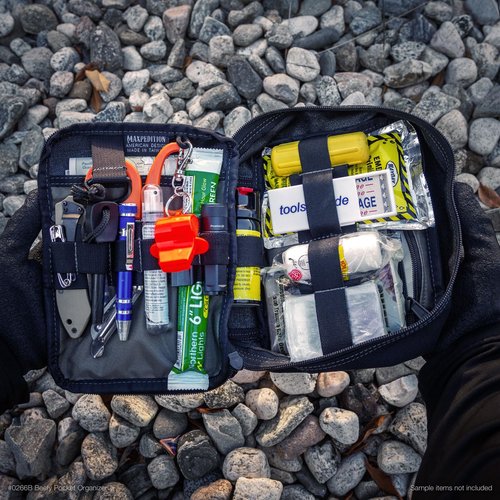 MAXPEDITION Beefy Pocket Organizer (Black) Compact, MOLLE-Compatible, 1000D Nylon Tactical Pouch, Everyday Carry Tool and Gear Storage for Outdoor, Tactical, Survival