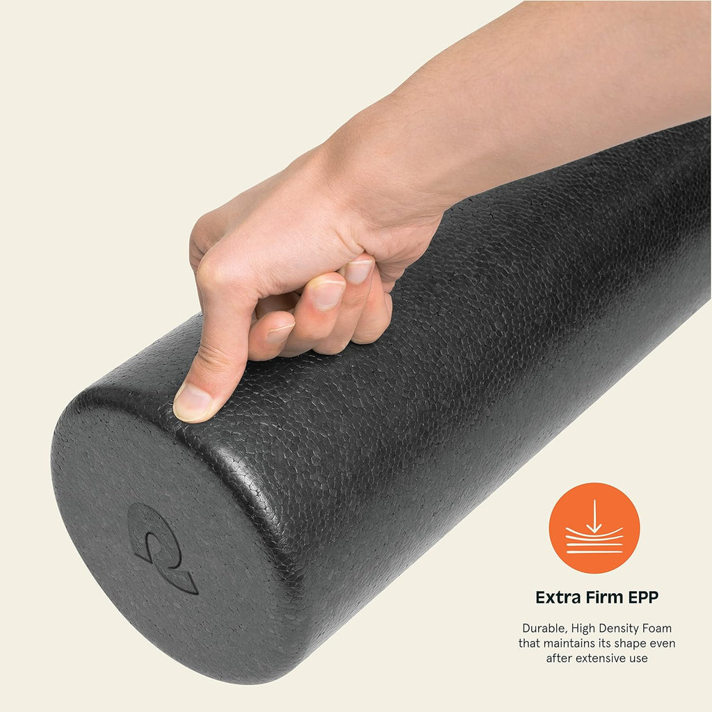 Retrospec Relief Foam Roller - High-Density EPP Extra Firm for Muscle Recovery | 18" & 36" Sizes