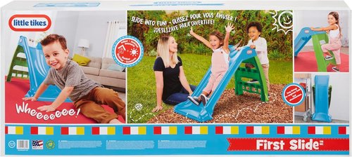 Little Tikes First Slide - Fun Outdoor Play Equipment for Kids | Blue and Green Design
