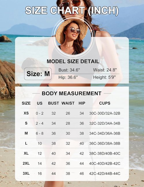 Blooming Jelly Women's High Waisted Swim Skirt Bikini Set - Tummy Control & Mesh Sarong Wrap