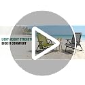 Romswi Heavy Duty Folding Beach Chair Grey 16-inch Seat Aluminum Frame Portable