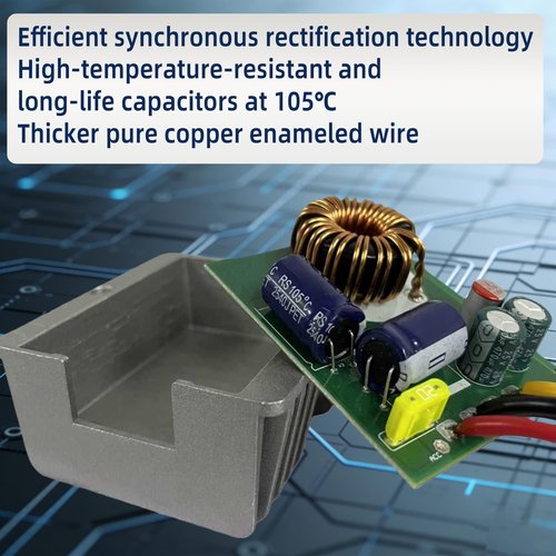 DC Buck Converter 24V 36V to 12V 20A 240W Waterproof - Step Down Voltage Reducer for Golf Cart RV Marine Solar - IP68 Smart Protection
