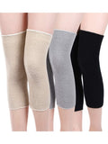 Boao 3 Pairs Knee Warmers for Women Thermal Knee Warms Fabric Leg Pads Arthritic Knee Braces Compression Sleeve Knee Supports(Black, Gray, Nude, Large)