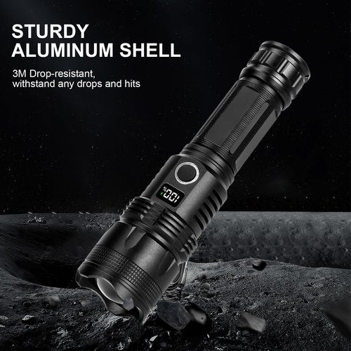 Cinlinso LED Flashlights High Lumens Rechargeable, Super Bright Flash Light, 3 Modes IPX7 Waterproof, High Powered Flashlights for Camping Emergencies (1)