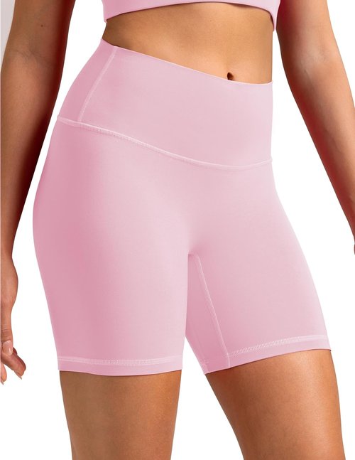 Colorfulkoala High Waist Biker Shorts - Dreamlux No Front Seam Yoga Shorts for Women | 6" Inseam
