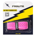 No-Sweat Diamond Grip for Pickleball Paddles, Tennis, Racquetball (Neon Pink w/White Underlay, 1-Pack)