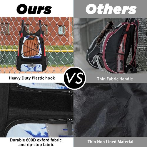 Goloni Baseball Backpack - Versatile Softball Bat Bag with Shoe Compartment & Large Main Storage
