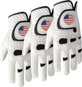 Amy Sport Golf Gloves - Soft Leather Grip for Left & Right-Handed Golfers | 3 Pack, Sizes S-3XL