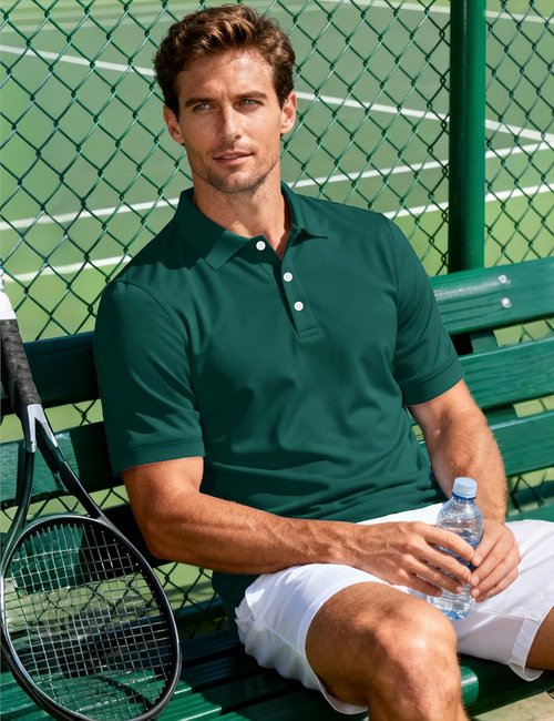 MAGCOMSEN Men's Polo Shirts - Quick Dry Short Sleeve Golf T-Shirts for Casual Work | Pique Jersey Outdoor Performance