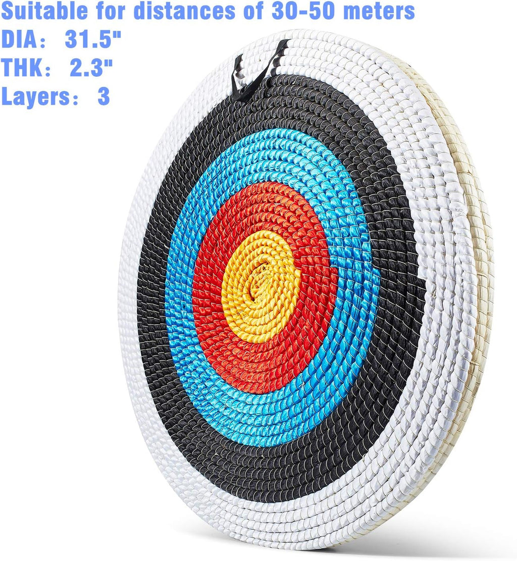Traditional Hand-Made Straw Archery Target - Ideal Arrow Target for Recurve & Compound Bows