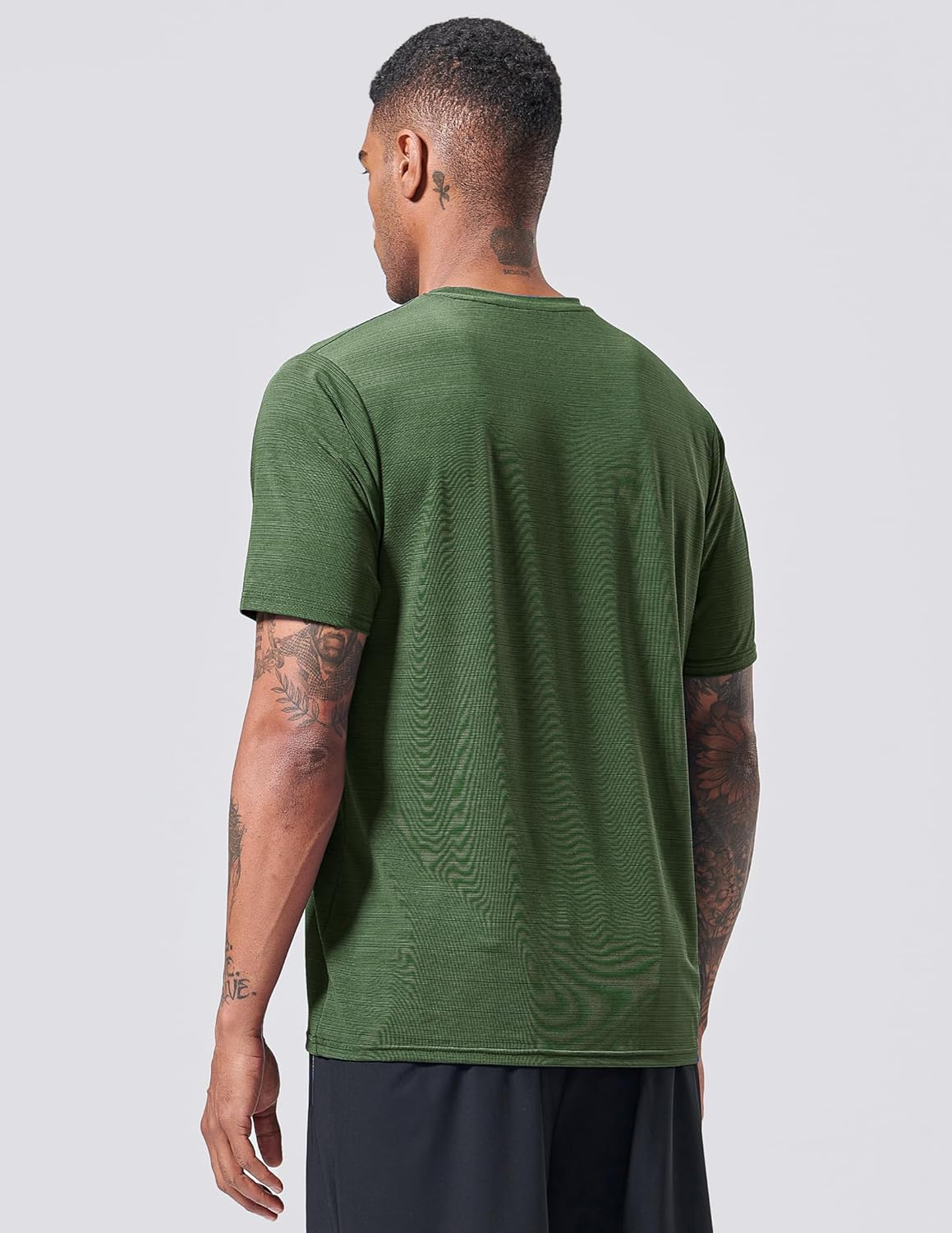 Skiennix Men's Quick Dry Active Crew Neck T-Shirts - 5 Pack Athletic Workout Tees