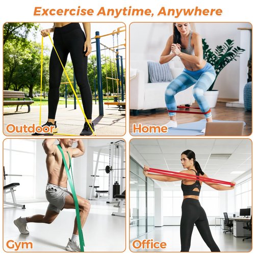 Lwuey Resistance Bands for Working Out, Pull Up Exercise Bands for Home Workouts Training Bands Set Stretching Physical Muscle Training Home Gym for Women/Men