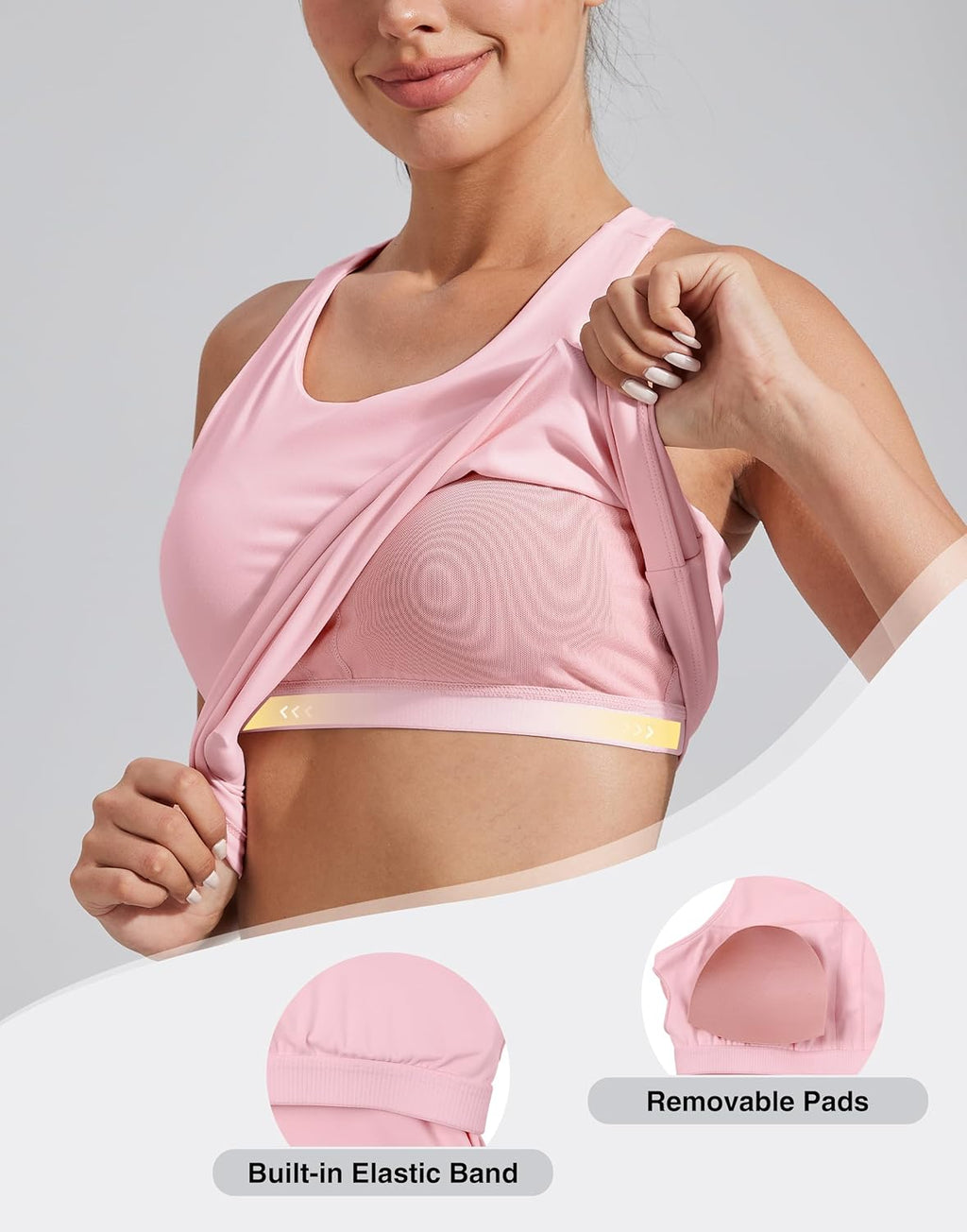 Pioneer Camp Women's Workout Tank Top - Built-In Bra Racerback Design for Gym & Yoga | Athletic Fit
