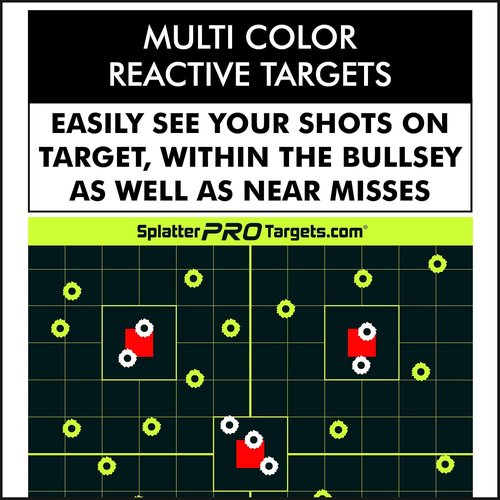 12x18 Splatter Targets by [Brand Name] - Bright Burst on Impact for Instant Shot Visibility