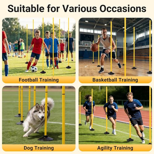 Agility Training Bars by [Brand Name] - Adjustable Multi-Purpose Sports Training Equipment for Speed Training | Ideal for Soccer, Basketball, and Pets