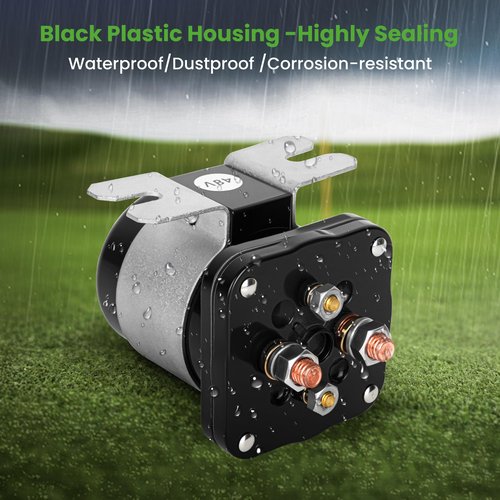 10L0L Golf Cart Solenoid 48 Volt 4 Terminal for EZGO Club Car Yamaha Electric Model, Heavy Duty Starter Solenoid #586 Series, Replaces 73231G01 101883601 JR1-H1950-00