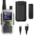BaoFeng UV-5R Mini Radio,UV5R Mini Clear Dual Band Walkie Talkies,App Programming,Copy Frequency,NOAA Weather,5W Power,999 Channels,USB-C Fast Charging (Transparent-1Pack)