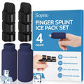 Sopito Finger Splint Ice Pack for Pain Relief, Straightening Arthritis, Knuckle Immobilization, Reusable Index, Middle, Ring Finger Brace