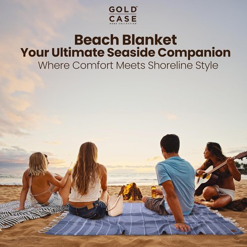 LYCIA Turkish Beach Towel Set of 6 - Oversized, Quick-Dry & Sand-Free 100% Cotton Towels | Multi-Color 70 x 38''
