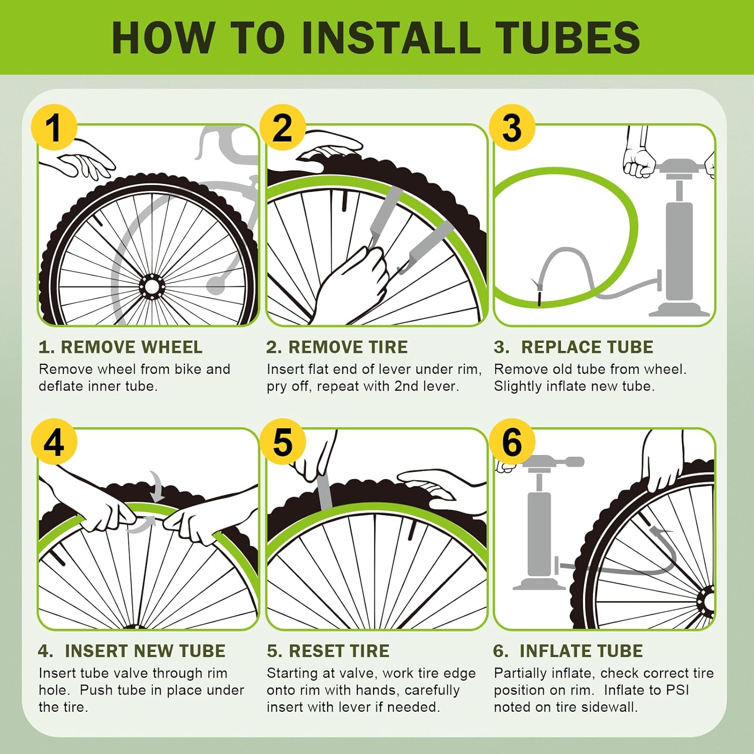 Skiennix Bike Inner Tube - 20/26" Butyl Tube with 35mm AV Schrader Valve & 2 Tire Levers | Durable & Versatile