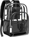 PAMANO Clear Backpack - Heavy Duty Transparent Design with Reinforced Bottom | Ideal for College & Travel