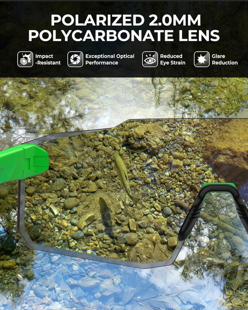 KastKing Etowah Polarized Fishing Sunglasses - PuriVex Lens Coating, Rimless Wrap Design, Unisex