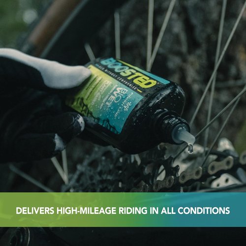 Finish Line Boosted Bio Wet Bike Chain Lubricant - Plant-Based, Water-Repelling Formula, 2 oz