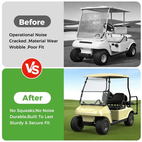 10L0L Golf Cart Windshield Mounting Clips Kit for Club Car DS Precedent and Yamaha G2 G8 G9 G14 G16 G19 G22,7+2+2 Windshield Brackets Window Retaining Short Sash Clips Universal fit 1"x1" Square Tube