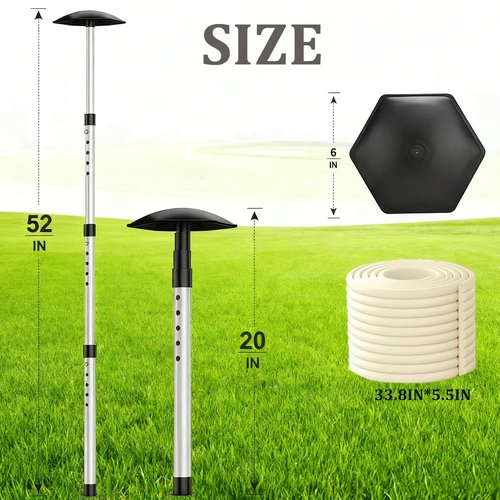 WIGERLON Golf Club Travel Protector System For Soft Bag,Golf Travel Bag Support Pole and Rod