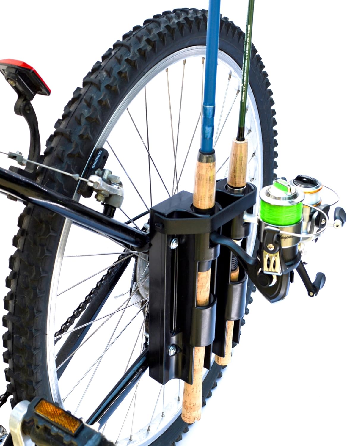 Skiennix Fishing Rod Holder - Easy Mounting Bike Accessory Secures 2 Rods | Durable Design