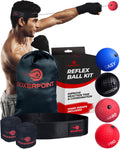 React Boxing Reflex Ball - Improve Hand-Eye Coordination with Headband, Carry Bag & Hand Wraps
