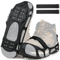 Ice Cleats Crampons for Shoes and Boots Anti Slip Snow Cleats 24 Shoe Spikes for Snow and Ice Grippers Crampons for Hiking Boots Women Men Kids Winter Walking Hiking Fishing