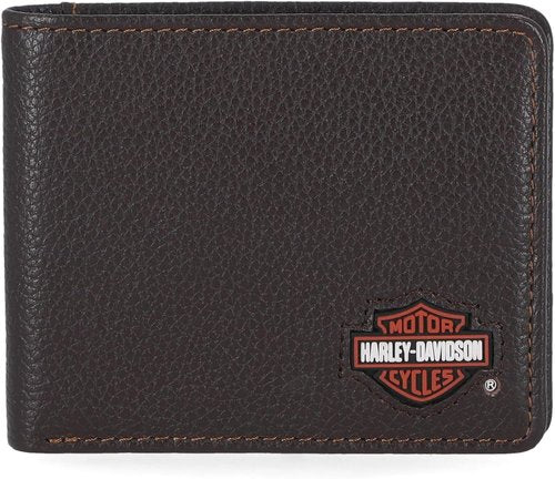 Harley-Davidson Genuine Leather RFID Blocking Wallet - Stylish & Secure Design