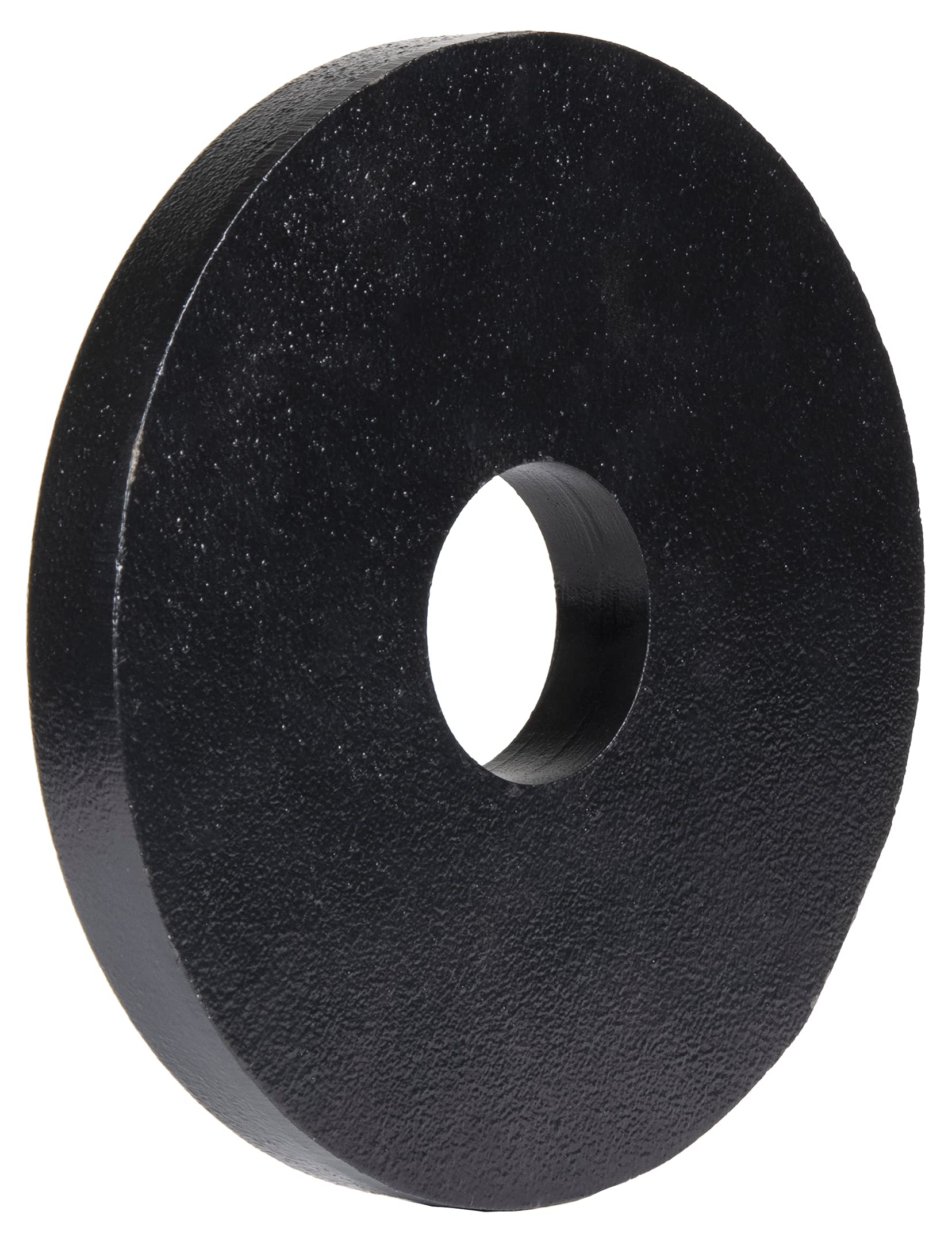 Signature Fitness Deep Dish 2-Inch Olympic Cast Iron Weight Plates with E-Coating, Black