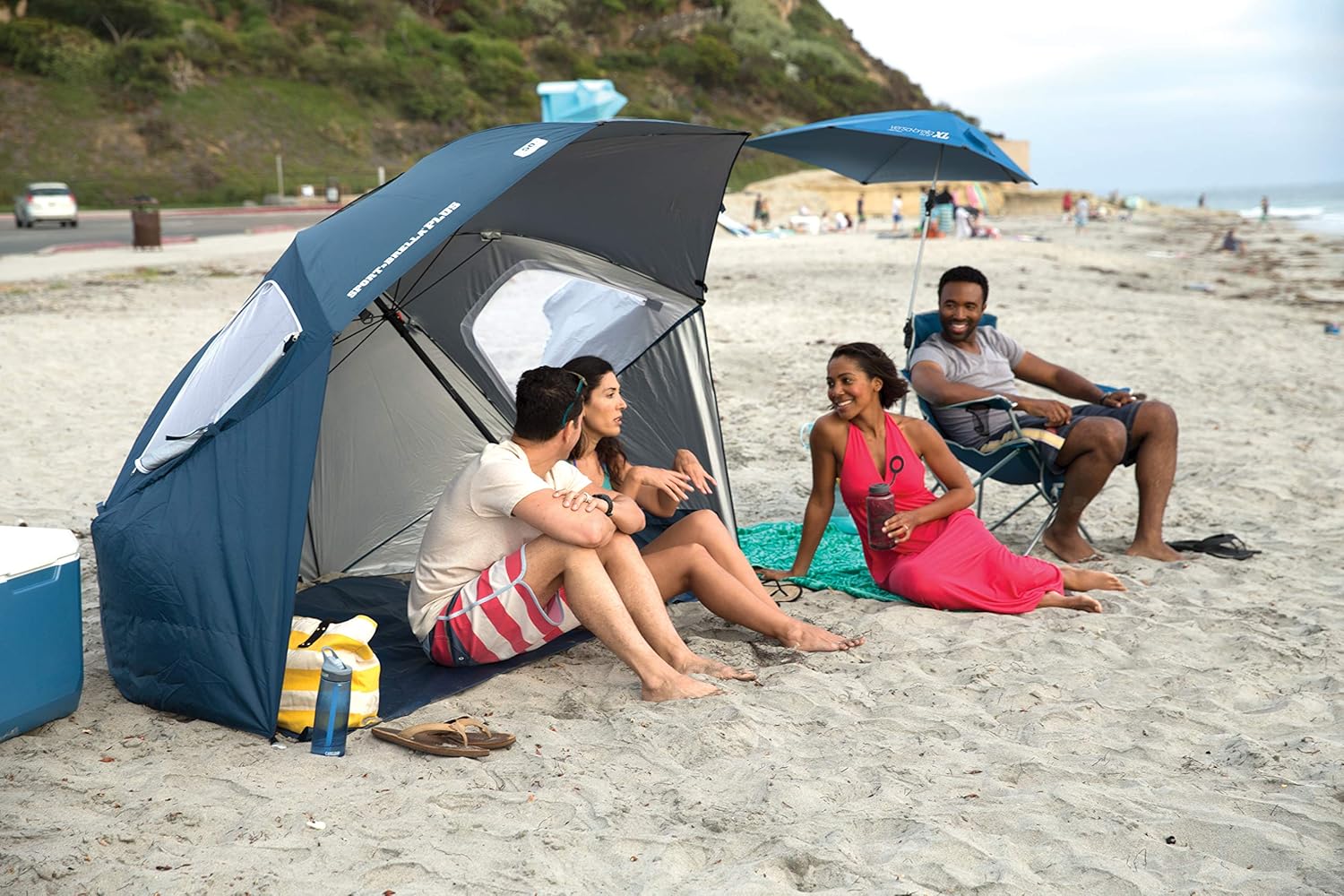 Sport-Brella Versa-Brella Adjustable SPF 50+ Umbrella with Universal Clamp - Perfect for Outdoor Use