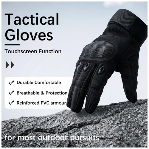 BIFZOIN Tactical Gloves for Men Women - Motorcycle Shooting Touchscreen Gloves with Knuckle Protection for Motorcycle,Cycling,Hiking,Camping,Rock Climbing and Airsoft Training,XL