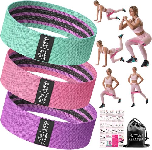 Fabric Resistance Bands by Skiennix - Versatile Exercise Bands for Glutes, Legs & Home Workouts