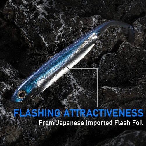 Dr.Fish Paddle Tail Swimbaits - Soft Fishing Lures for Bass | 2.75-4.75 Inches, Freshwater & Saltwater