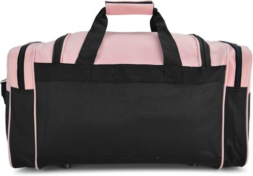 DALIX 21" Pink Sports Duffle Bag - Adjustable Strap Gym & Travel Duffel for All Activities
