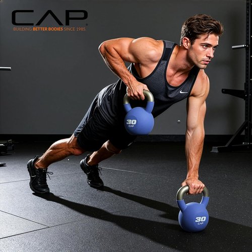 CAP Barbell Cast Iron Kettlebell - Durable Coated Design, Available in Multiple Weight Options