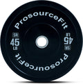 ProsourceFit Solid Rubber Bumper Plates - Durable Steel Insert for Strength Training | Power Lifting