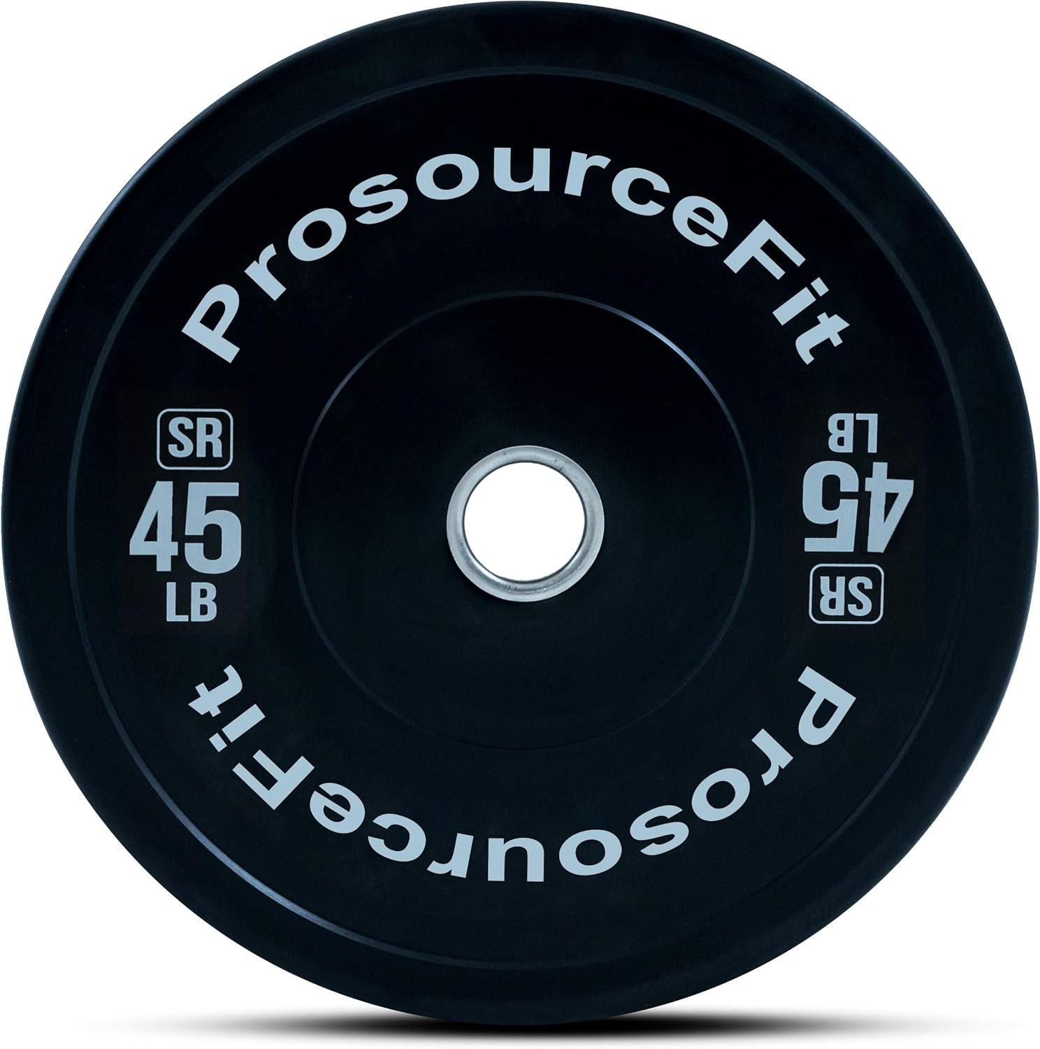 ProsourceFit Solid Rubber Bumper Plates - Durable Steel Insert for Strength Training | Power Lifting