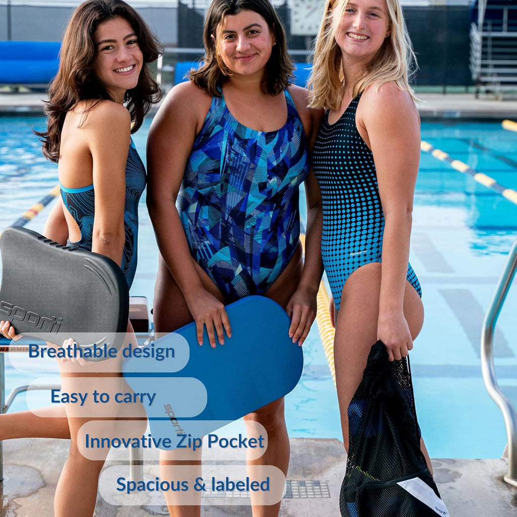 Sporti Mesh Drawstring Swim Bag - Lightweight Backpack for Swimmers | Ideal for Beach Use