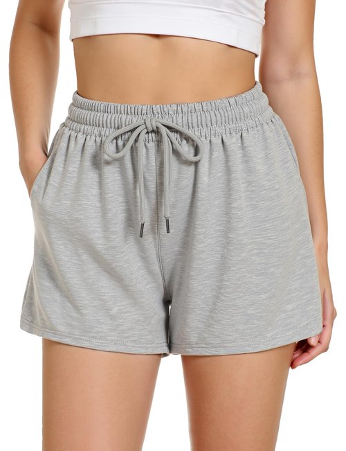 Women's Sweat Shorts Sweatshorts Summer Lounge Cotton Drawstring Cute Fleece Shorts with Pockets Athletic Running Active Elastic Jersey French Terry Shorts 2026 Women Cloth Sweatpants Dark Green