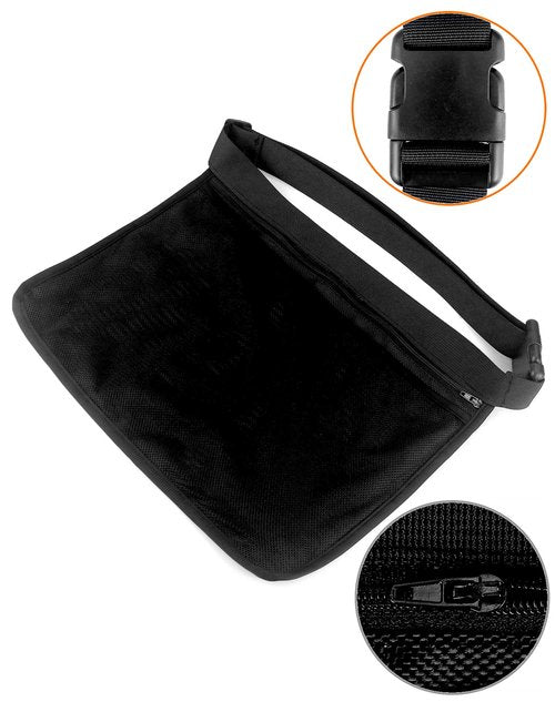 QWORK 2 Pack Tennis Ball Holder Pickleball Holder Bags, Ball Pouch, Mesh Waist Hip Bag Carrier, Holding Accessory for Women Skirt Men Waist Hip Bag, Holding 6-8 Pickle Balls or Tennis