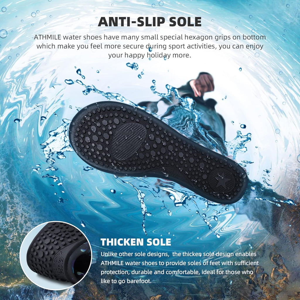Skiennix Water Shoes - Quick-Dry Aqua Socks for Beach, Pool & Yoga | Adult & Youth Sizes Available