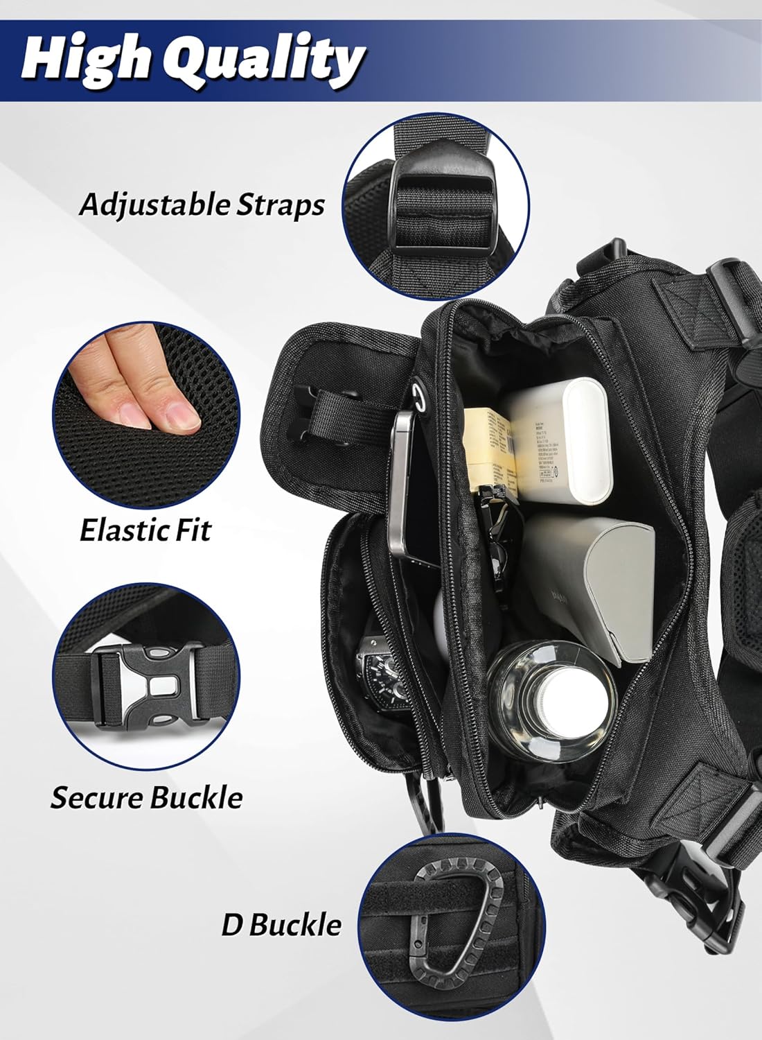 Skiennix Chest Bag - Lightweight Utility Running Pack with Phone Holder for Sports | Unisex Design