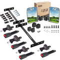 10L0L Golf Cart Mirror Side Rear View Mirror No Drilling and Seat Belts of 4 Retractable Belts 42" with Bracket Golf Cart Street-Legal Upgrades Fits Yamaha G2-G22 EZGO TXT RXV Club Car DS EV Star