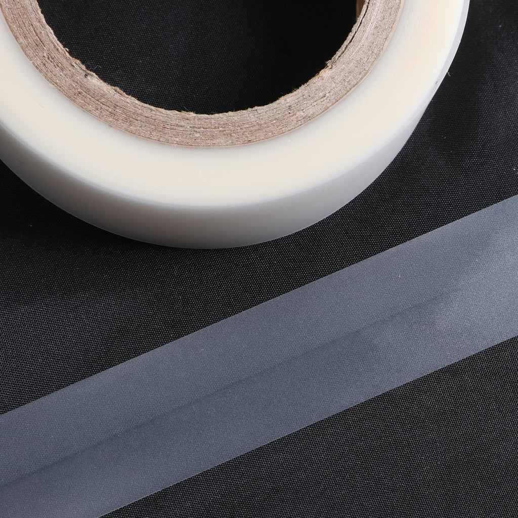 1 Roll 65′ Iron on Hot Melt Tape Seam Sealer Repair Adhesive Fusible Tape, Waterproof Iron on Hot Melt Seam Sealing Tape Clear Fabric Repair Tape for Outdoor Gear Raincoat Tent Awning Sportswear